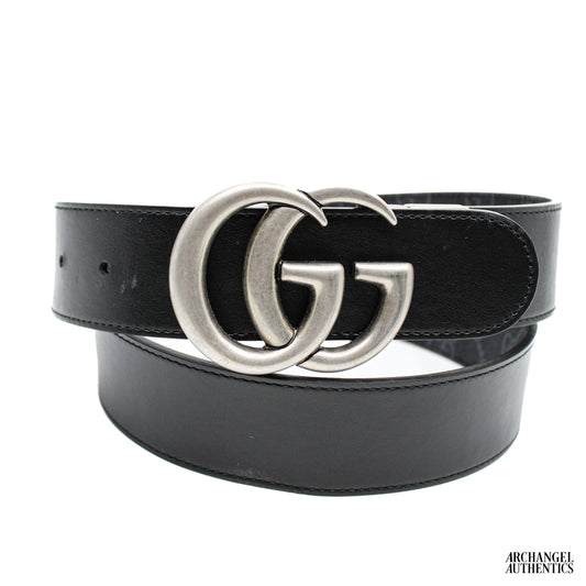 Gucci GG Marmont Reversible Belt Black Supreme Canvas