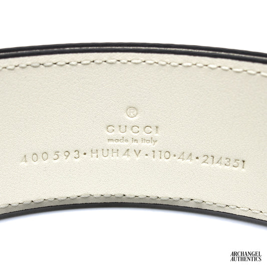 Gucci GG Marmont Wide Belt 'Beige/Ebony GG Supreme' | 400593 HUH4V 9761