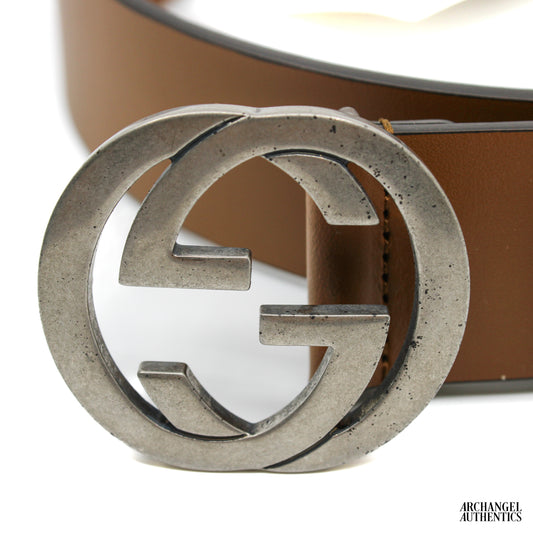 Gucci Interlocking G Brown Leather Belt | 546389 BGH0N 2535
