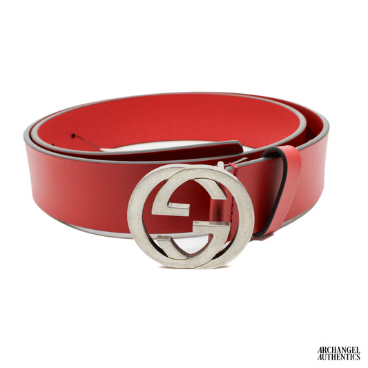 Gucci Interlocking G Red Leather Belt | 546389 BGH0N 6420