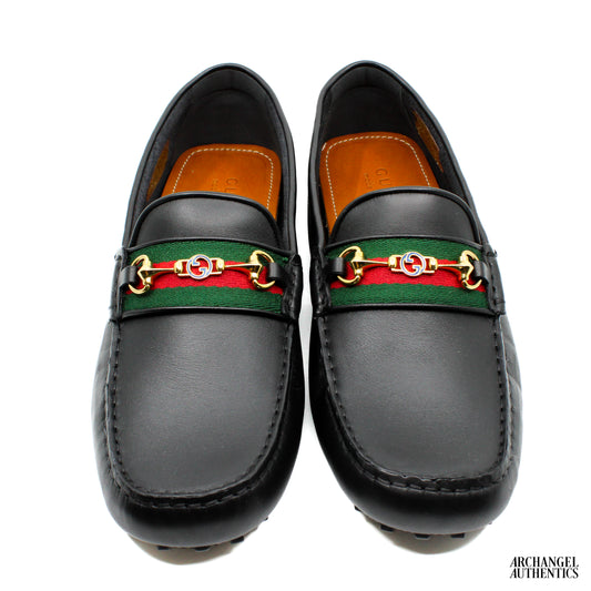 Gucci Mens Horsebit Driver Black