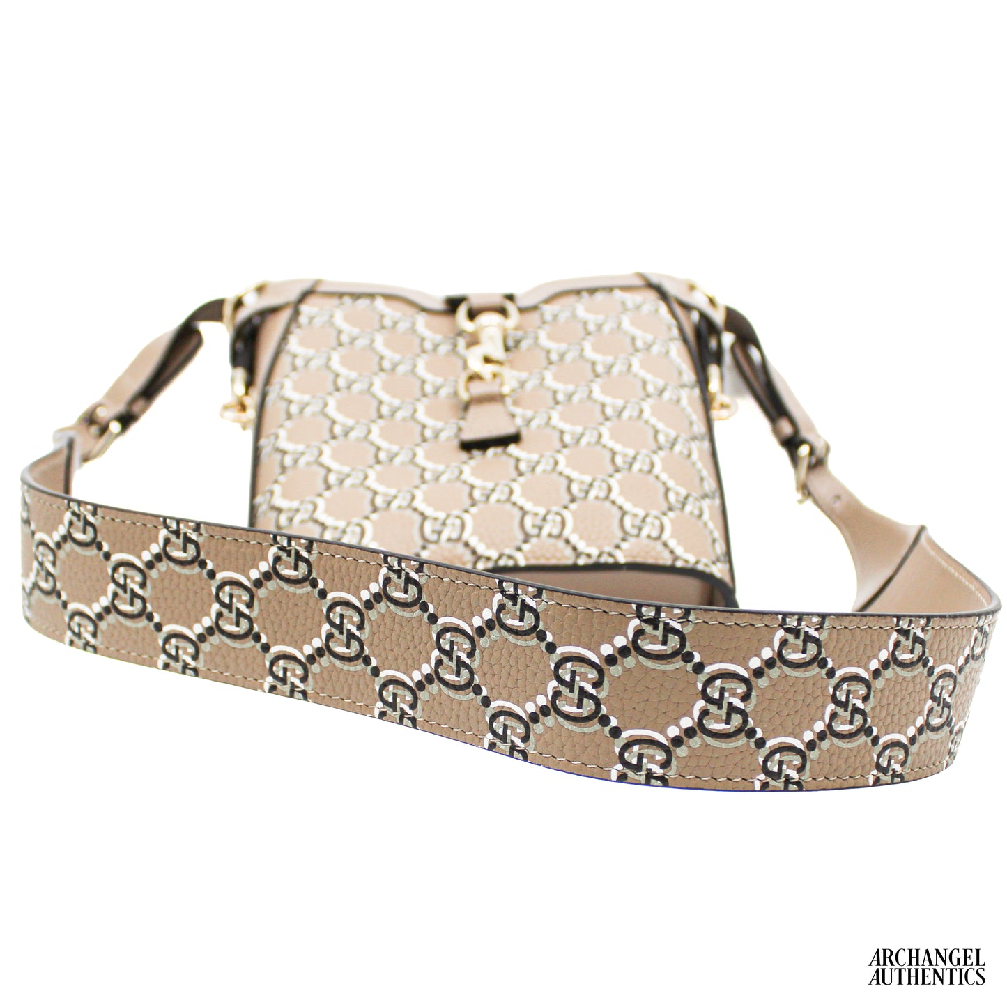Gucci Mini Bucket Shoulder Bag GG Shadow Taupe/Grey | 782919 AADQ6 8647 | Retail: $2,980