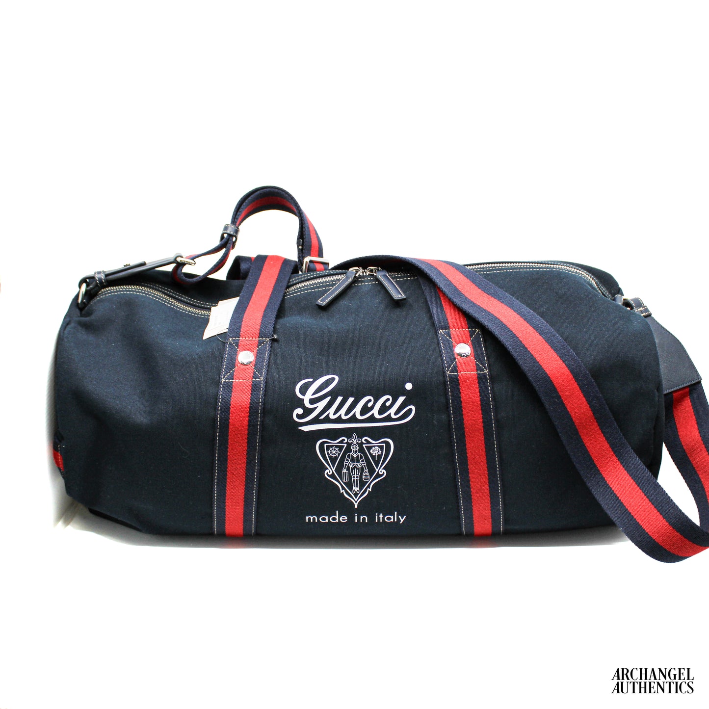 Gucci Navy Blue Canvas Duffle Bag | 816866 FAD78 4044 | Retail: $2,100