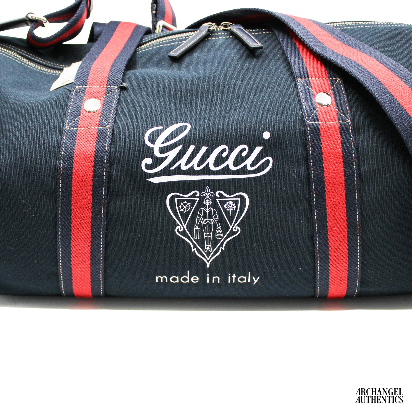 Gucci Navy Blue Canvas Duffle Bag | 816866 FAD78 4044 | Retail: $2,100