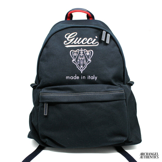 Gucci Navy Blue Canvas Large Backpack | 821643 FAD79 4045 | Retail: $2,300