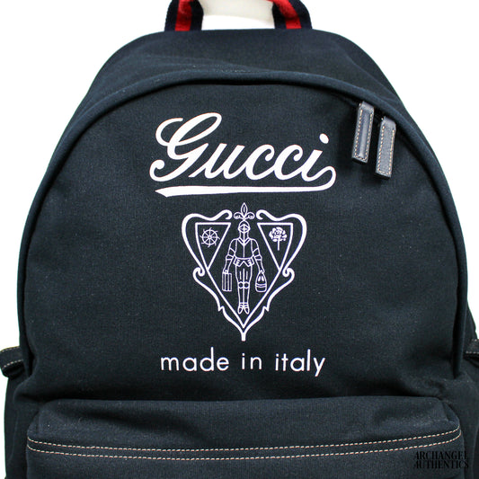 Gucci Navy Blue Canvas Large Backpack | 821643 FAD79 4045 | Retail: $2,300