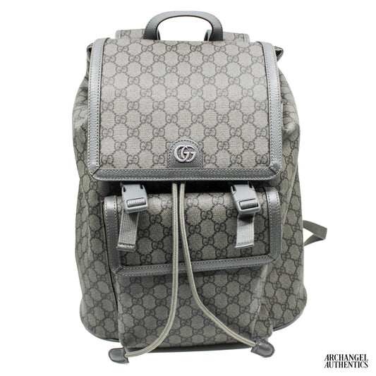 Gucci Ophidia Large GG Backpack Grey | 792104 FADJJ 1241 | Retail $2,550