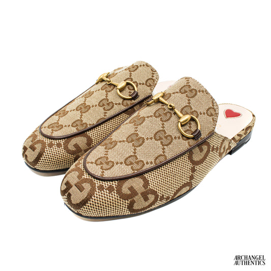 Gucci Princetown Slipper Jumbo GG Camel Canvas