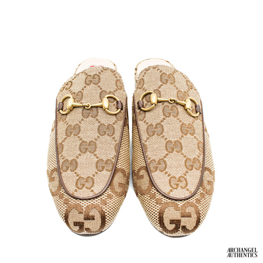Gucci Princetown Slipper Jumbo GG Camel Canvas