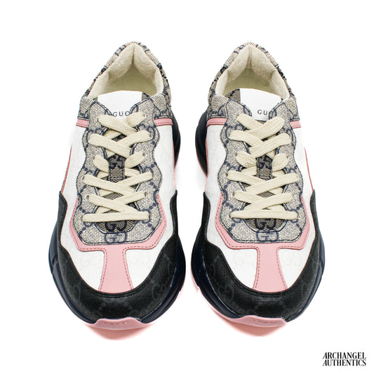 Gucci Rhyton Sneaker Beige Blue Monogram (Women's)