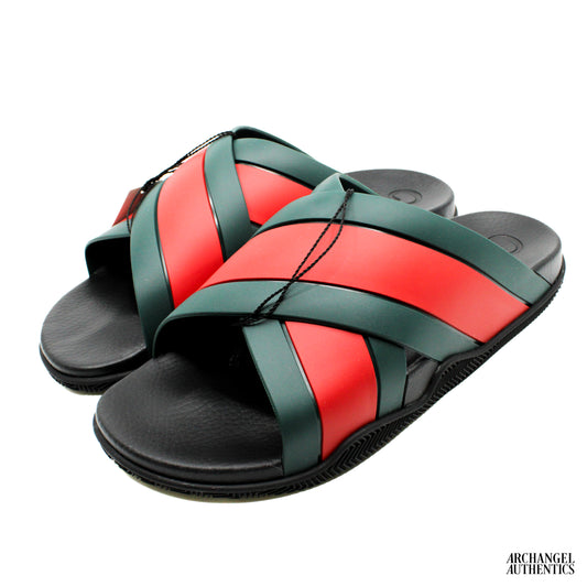 Gucci Rubber Slide Green Red