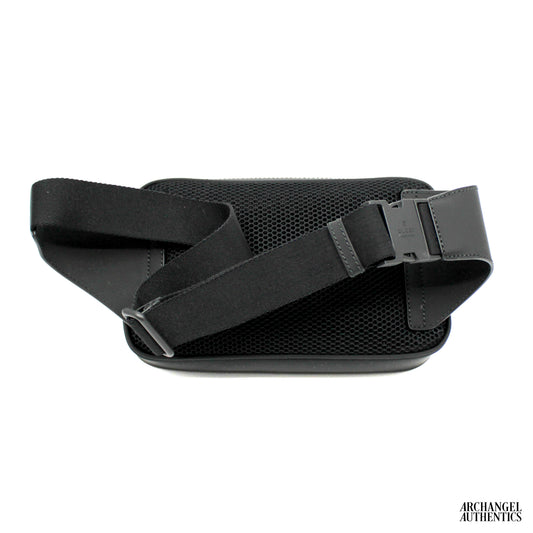 Gucci Small Black Rubber-Effect Leather Belt Bag | Retail $1,600