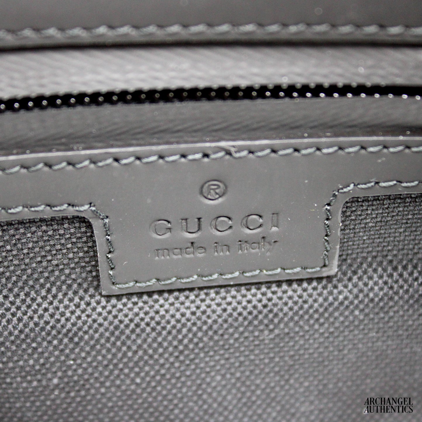 Gucci Small Black Rubber-Effect Leather Belt Bag | Retail $1,600