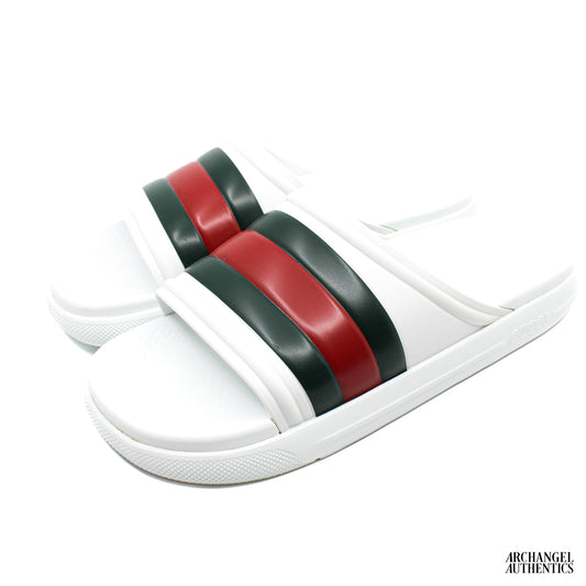 Gucci Web Slide Sandal White Green Red