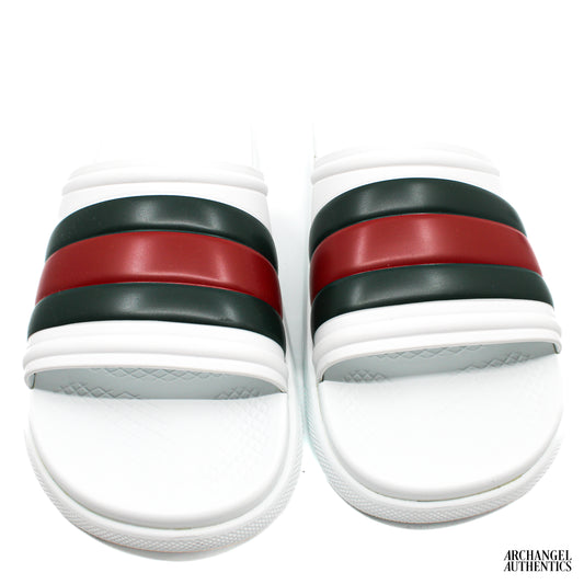 Gucci Web Slide Sandal White Green Red