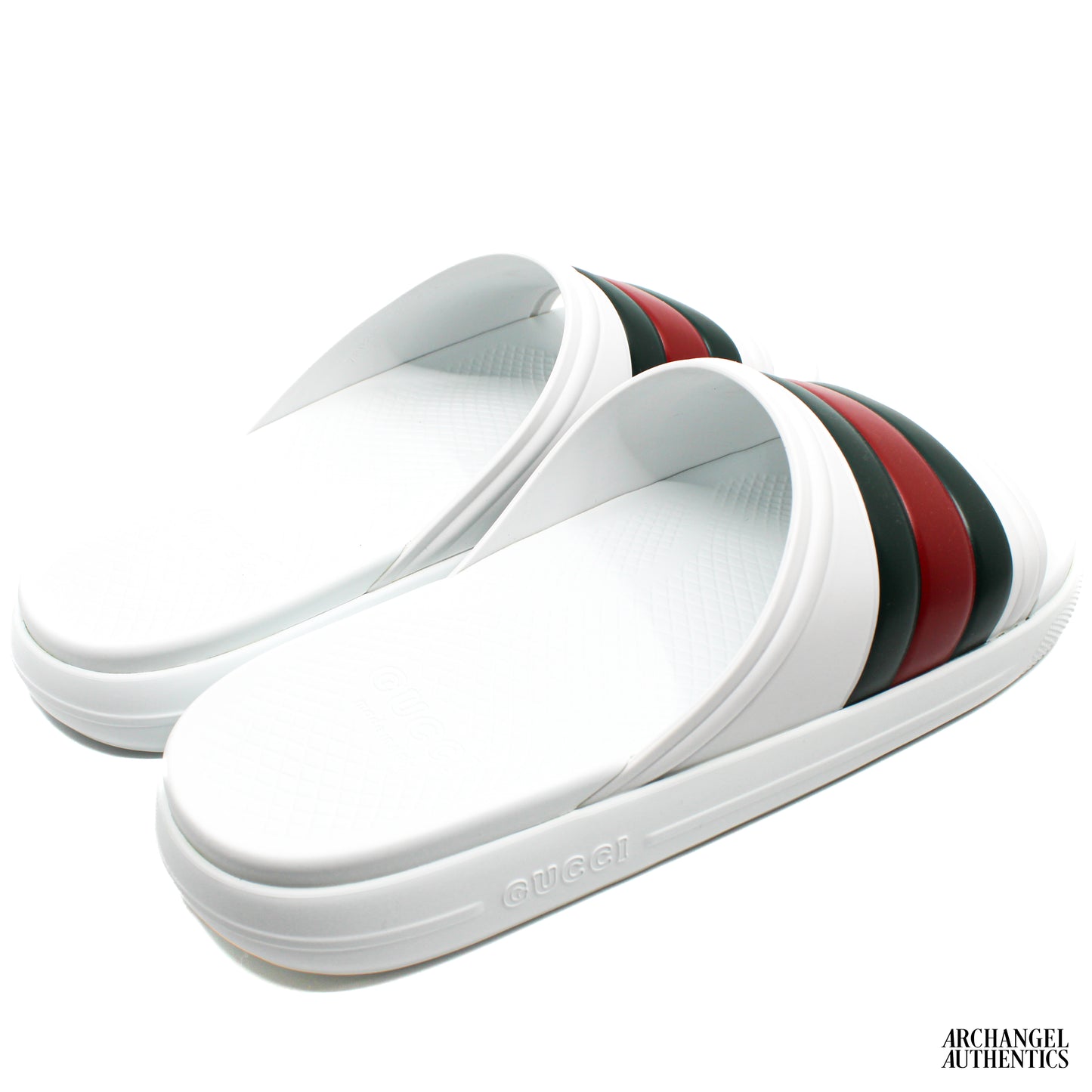Gucci Web Slide Sandal White Green Red