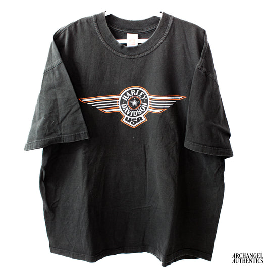 Harley Davidson USA Wiesbaden & Gensingen Germany T-Shirt Black