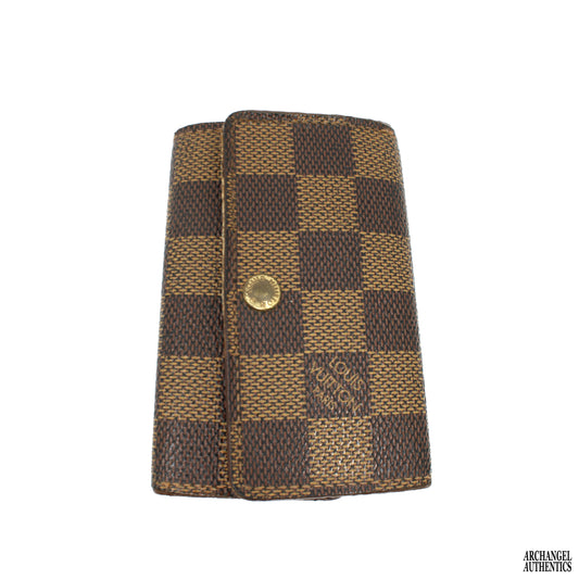 Louis Vuitton Damier Ebene Brown 6-Key Holder Noviembre de 1998 Francia