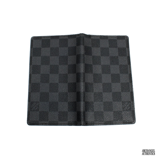 Louis Vuitton Damier Graphite Card Holder Long Bifold Wallet May 2008