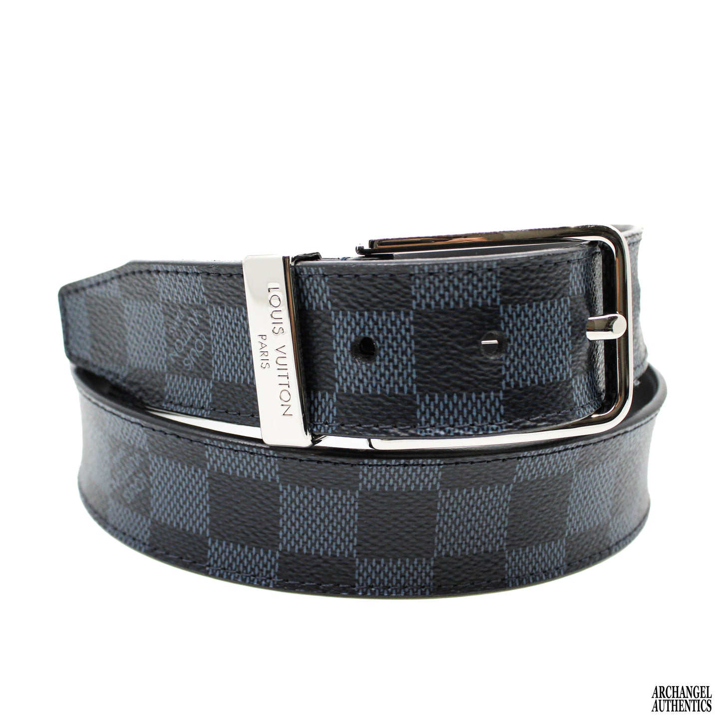 Louis Vuitton M6067 Damier Cobalt Sainteur Pont Neuf Belt