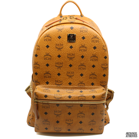 MCM Stark Side Stud Mochila Mediana Cuero Coñac