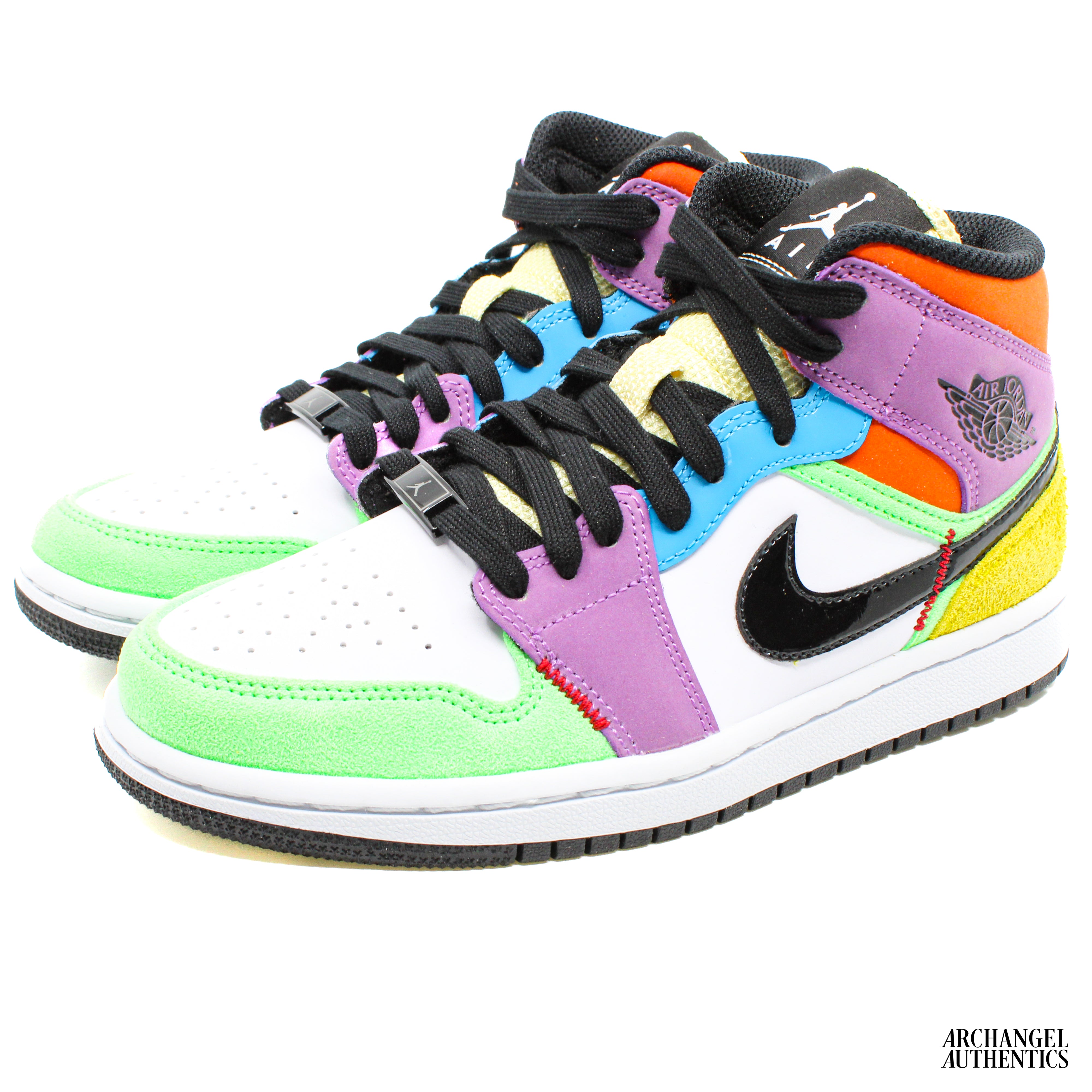 womens air jordan 1 mid se multi color