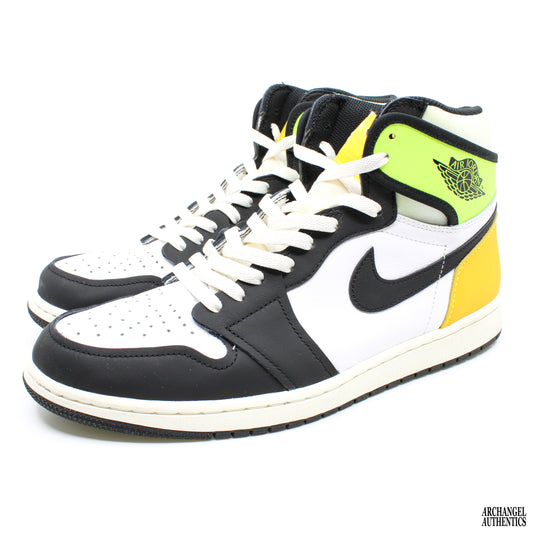 Nike Air Jordan 1 Retro High White Black Volt University Gold