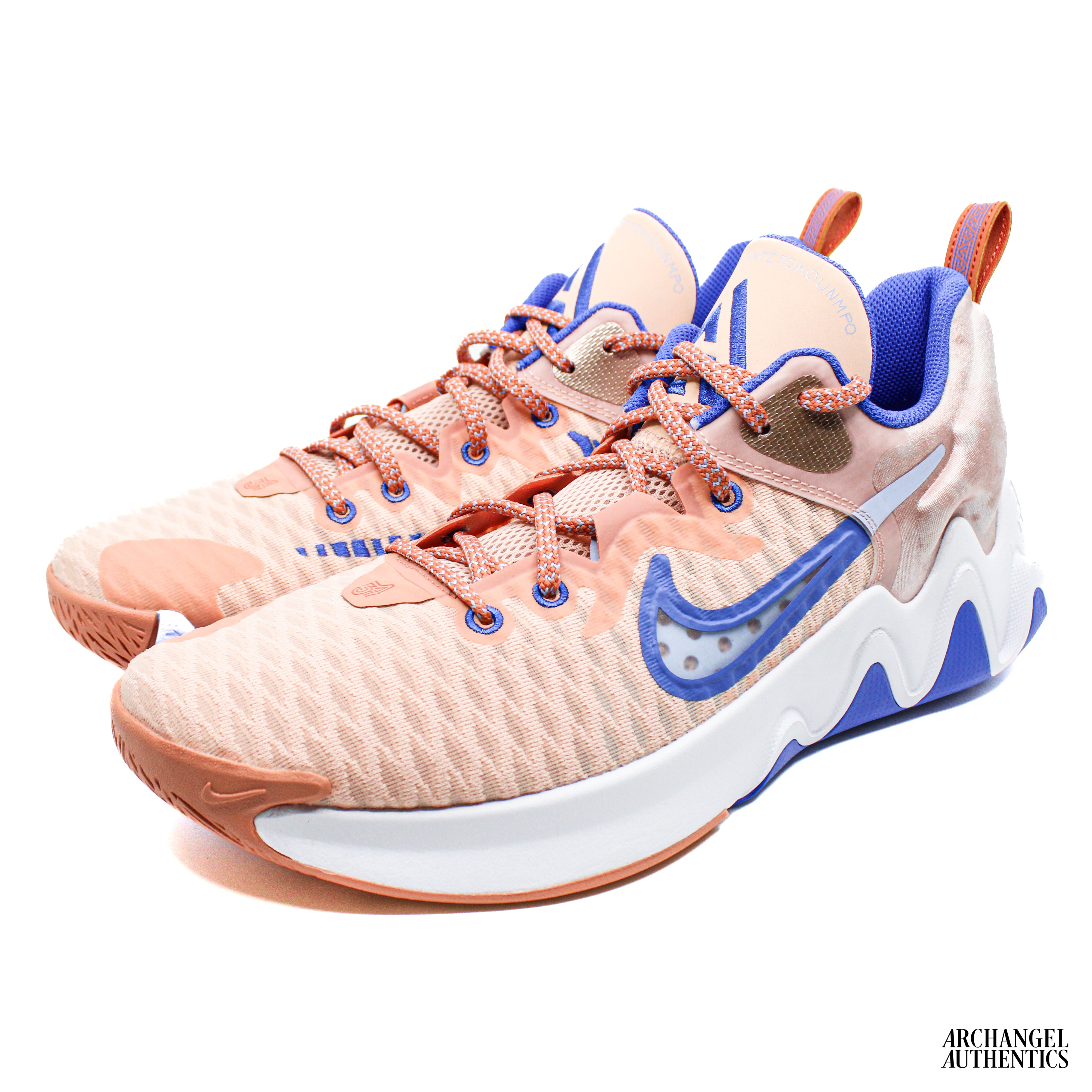 giannis orange shoes