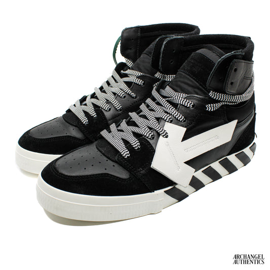 Off-White High Top Vulcanized 'Black White'