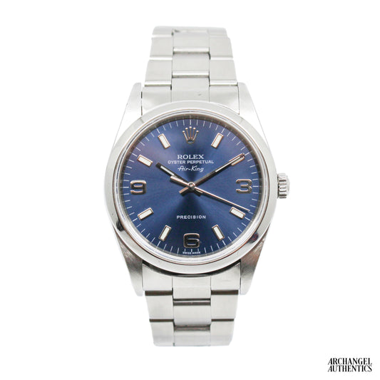 Rolex AirKing 34mm | Blue 3-6-9 Dial | Ref. 14000M | c. 2004