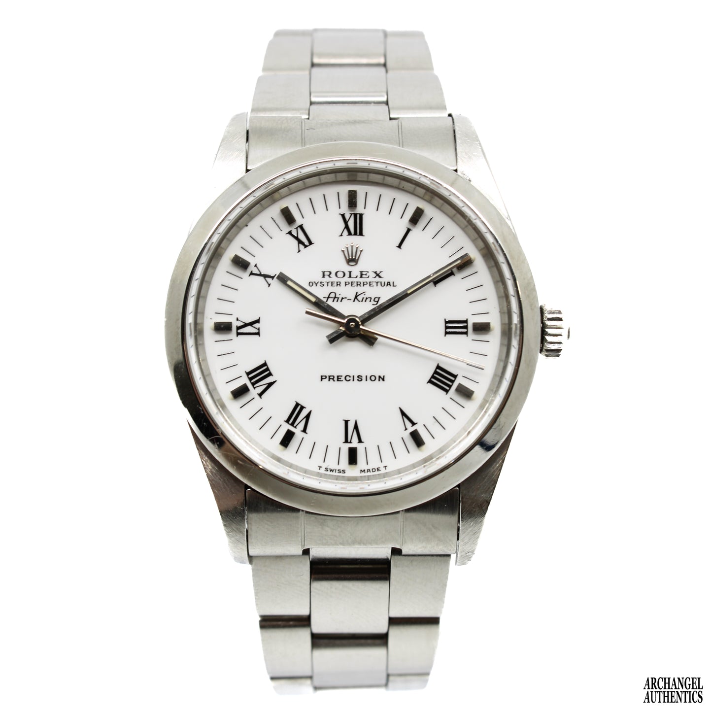 Rolex Airking White Roman Numeral Dial 1996