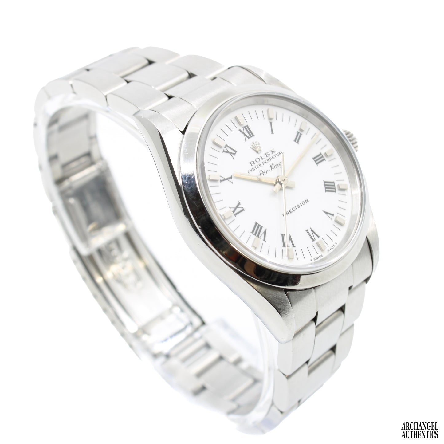 Rolex Airking White Roman Numeral Dial 1996