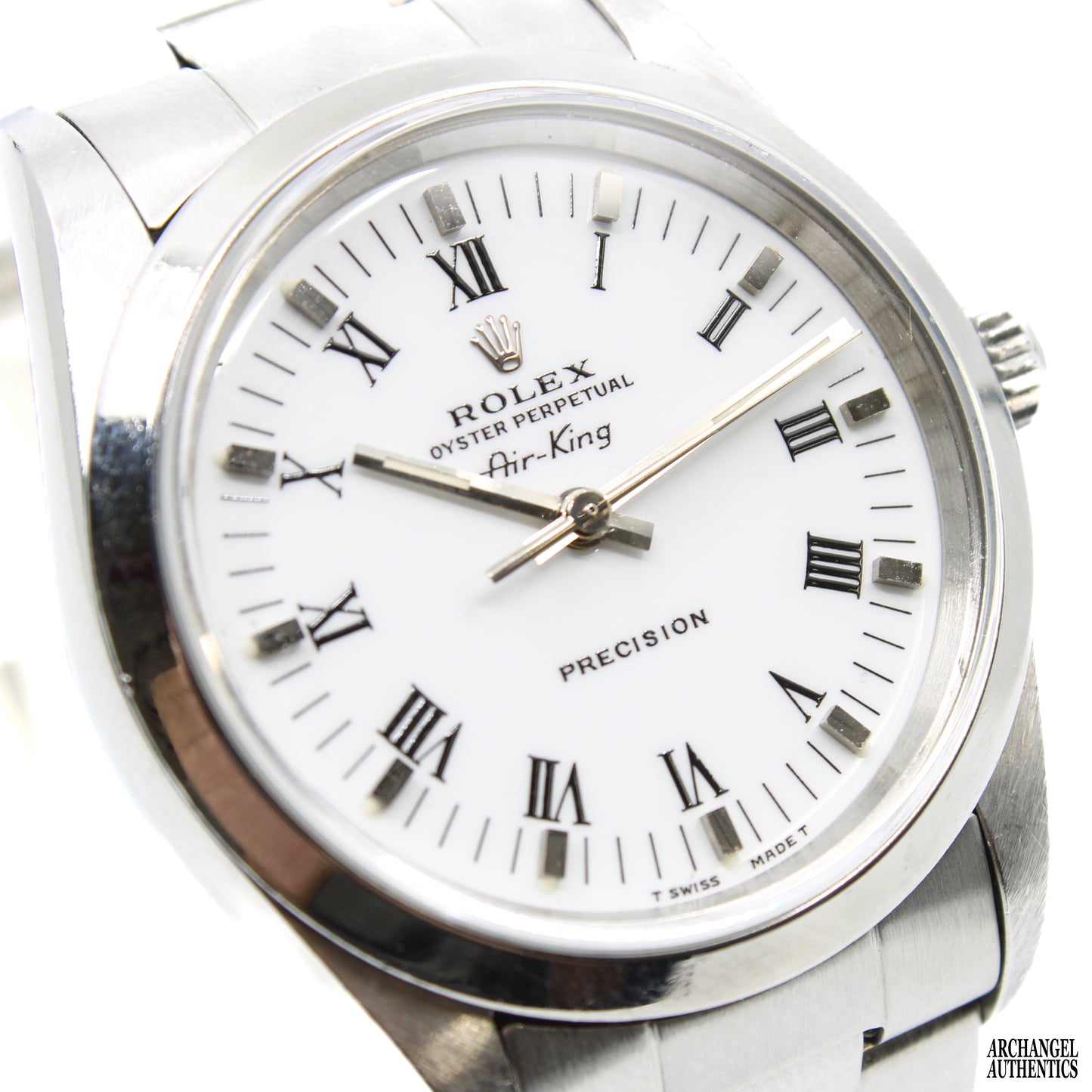 Rolex Airking White Roman Numeral Dial 1996