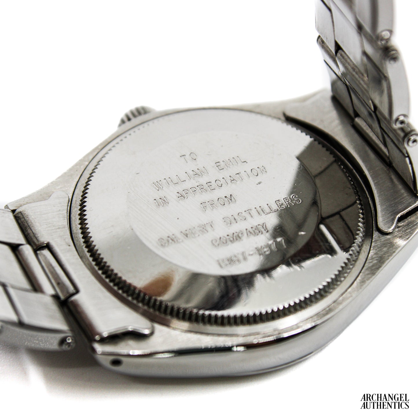 Rolex Airking c. 1975 | Rare "Calvert Distillery" Co-Signed Dial w/ Papers | Ref. 5500 | 34mm