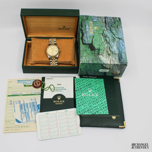 Rolex Datejust 36 Two-Tone | C. 2000 | Box & Papers 2001 | Ref. 16233 | Champagne Roman Dial