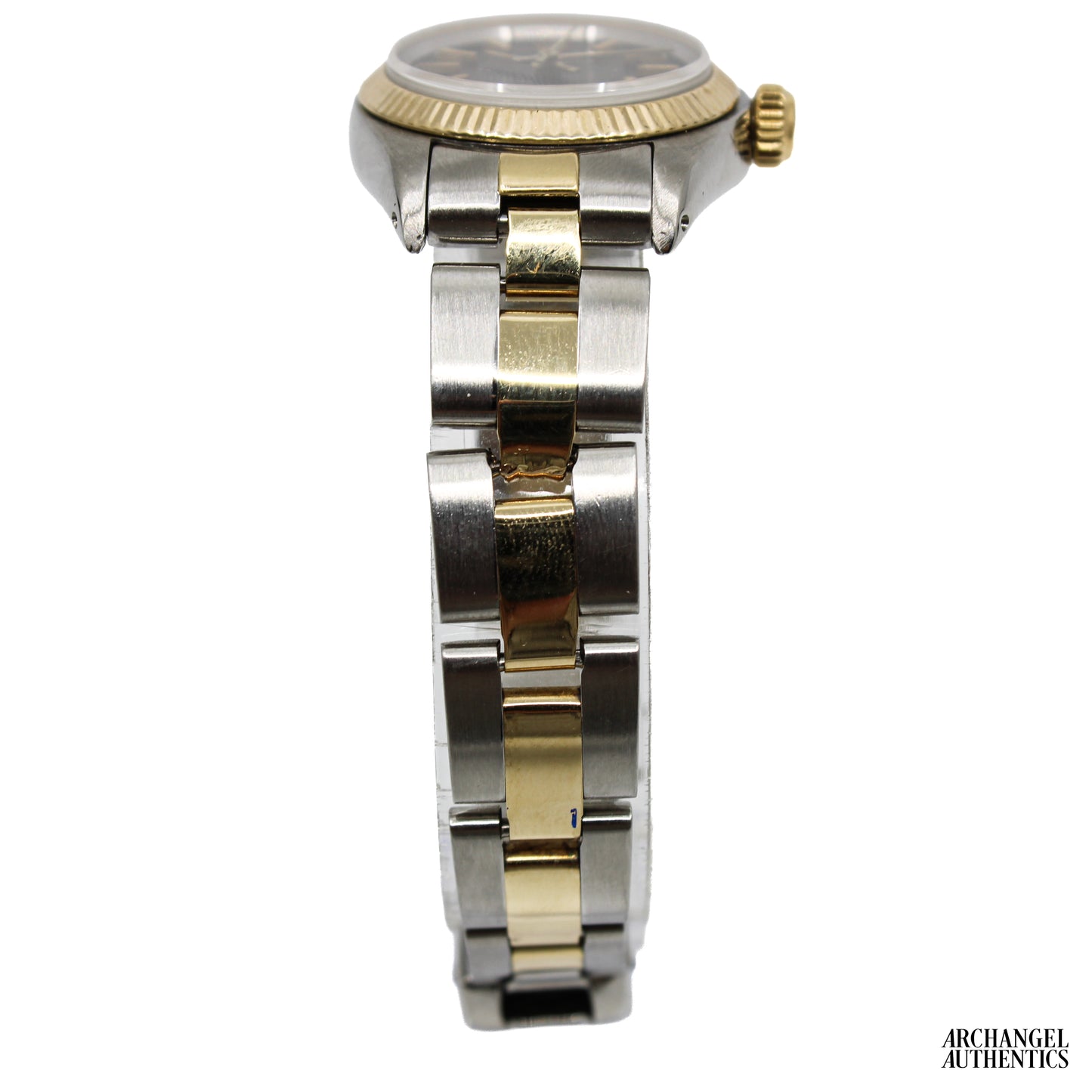 Rolex Oyster Perpetual 26 mm | Two-Tone Black Dial Patina | c. 1982 | Ref. 6719