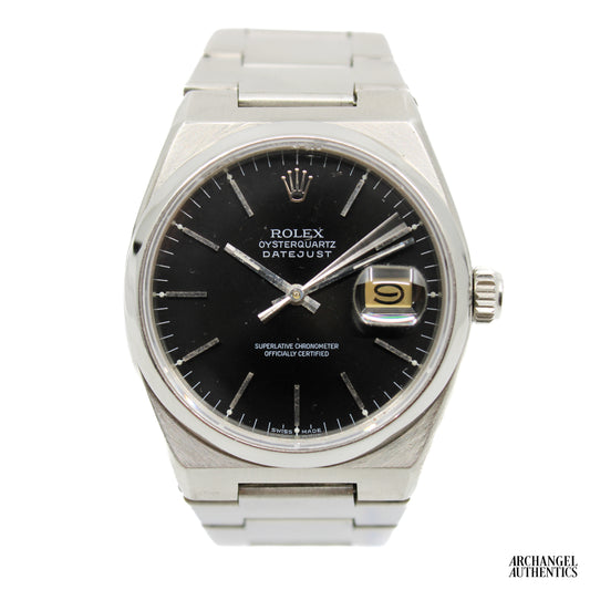 Rolex OysterQuartz Datejust 36mm | Rare Black Dial | Ref. 17000 | 1978