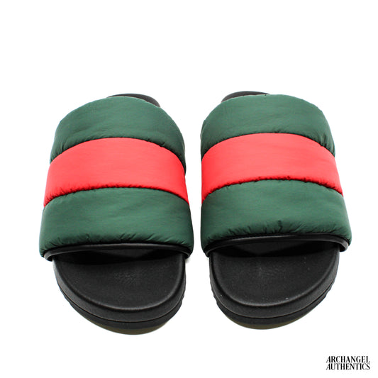 Gucci Padded Web Slide Green Red