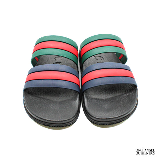 Gucci Agrado GRG Rubber Slide Black Blue Green Red