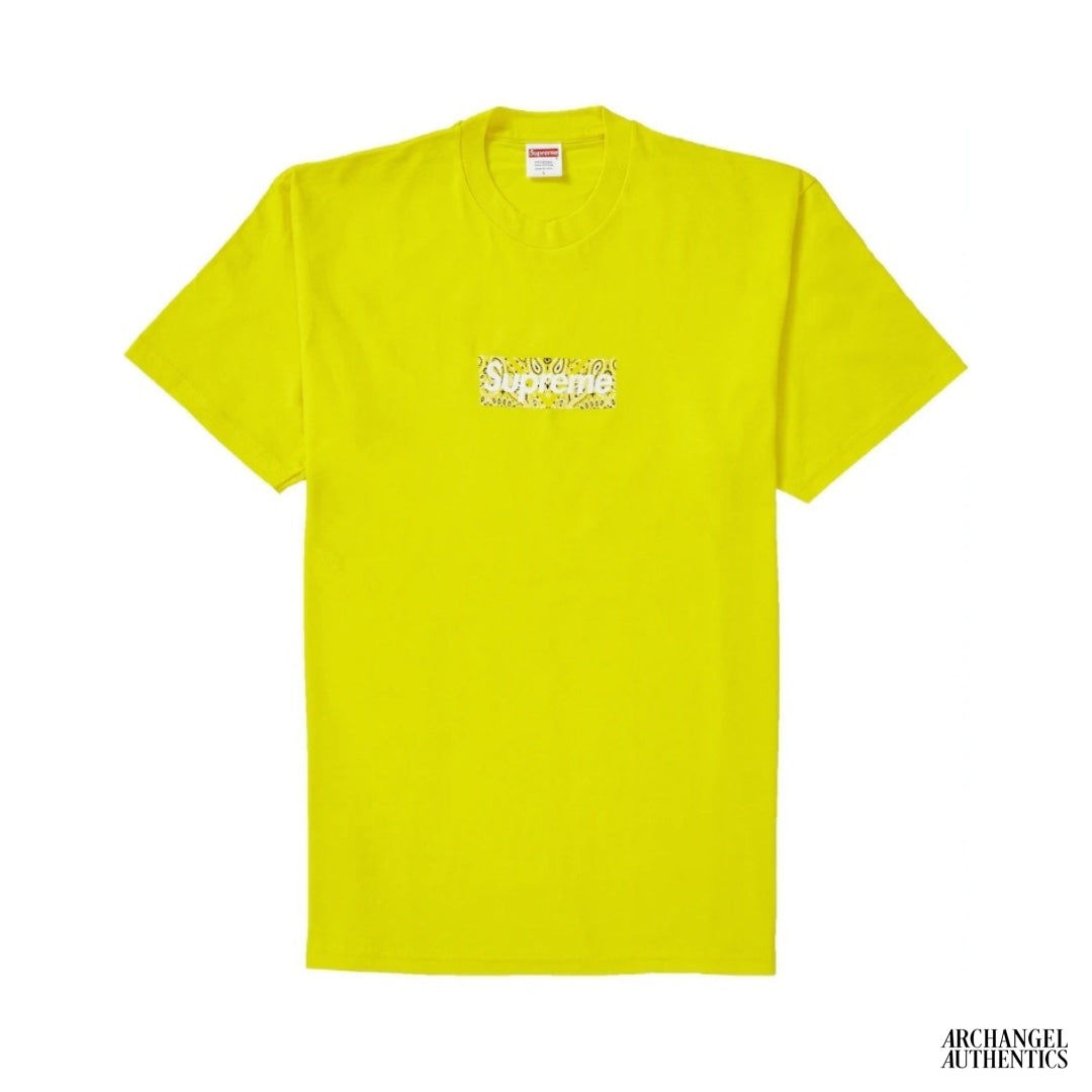 Supreme Bandana Box Logo Tee FW19 Yellow