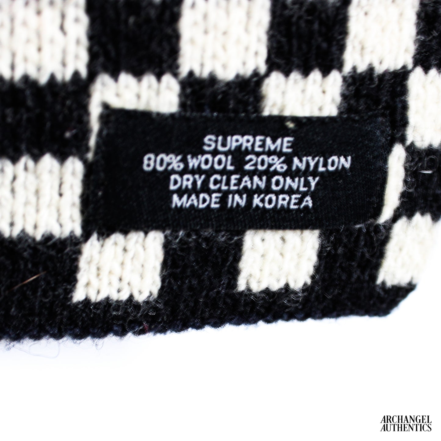 Supreme Merino Wool Scarf FW11 Black/White