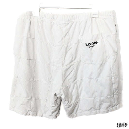 Supreme Patchwork Pique Shorts FW2018 White