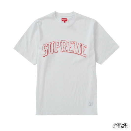 Supreme Tee Sketch Embroidered S/S Top SS23 White/Red