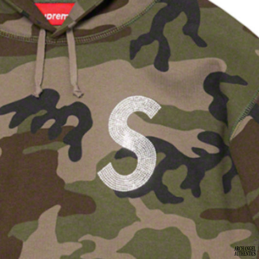 Sudadera con capucha y logotipo S de Supreme x Swarovski