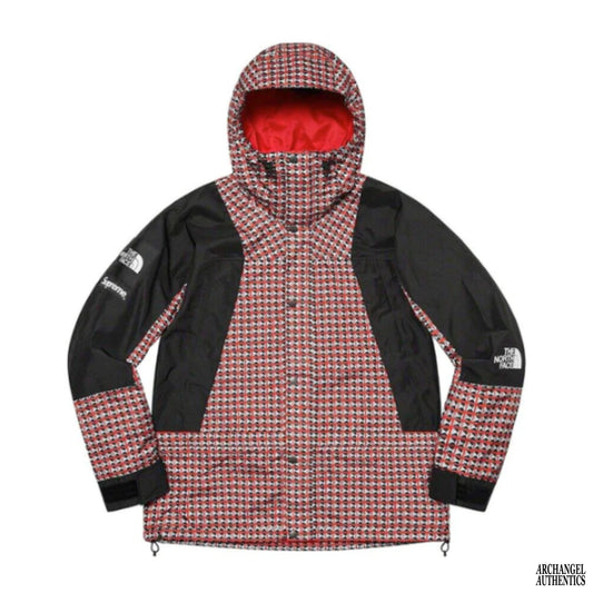 Chaqueta ligera Supreme x The North Face Studded Mountain rojo