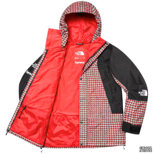 Chaqueta ligera Supreme x The North Face Studded Mountain rojo