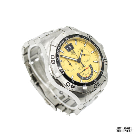 Tag Heuer Aquaracer Quartz Chronograph Big Date Yellow CAF101D