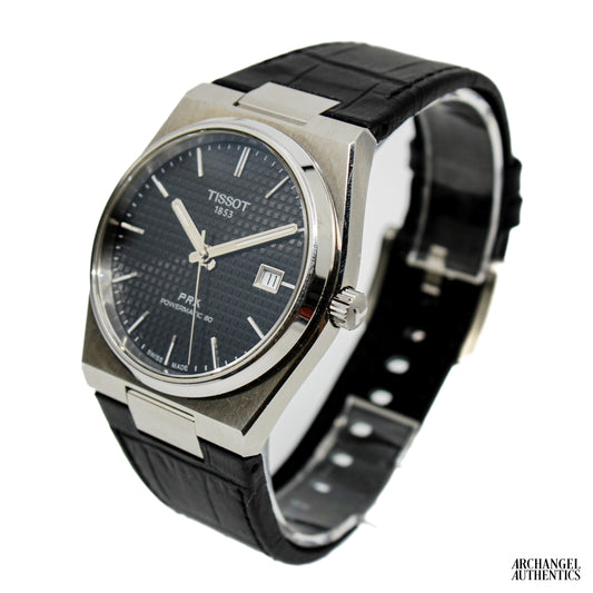 Tissot PRX Powermatic 80 Black w/ Leather Strap T137.407.16.051.00