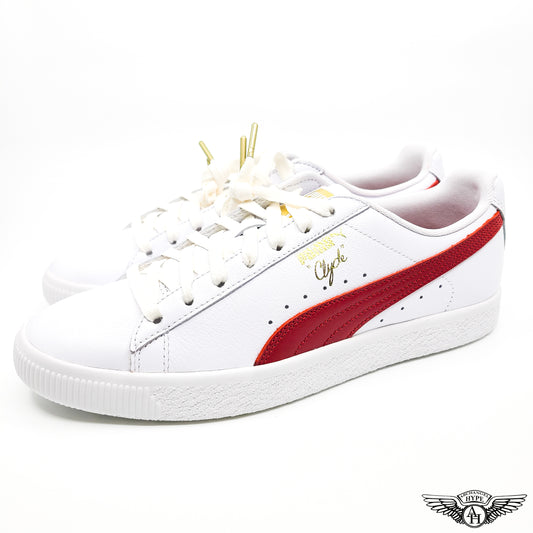 Puma Clyde Leather Foil White Cherry