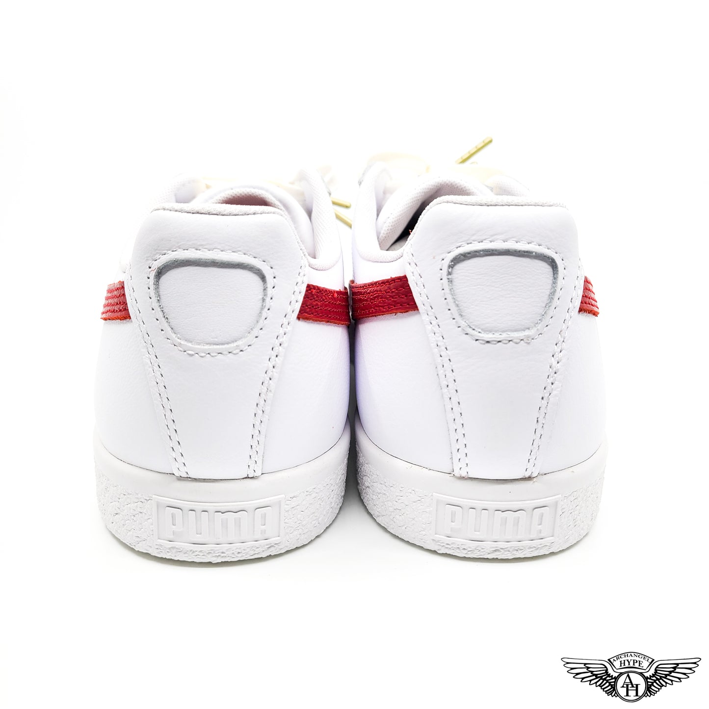 Puma Clyde Leather Foil White Cherry